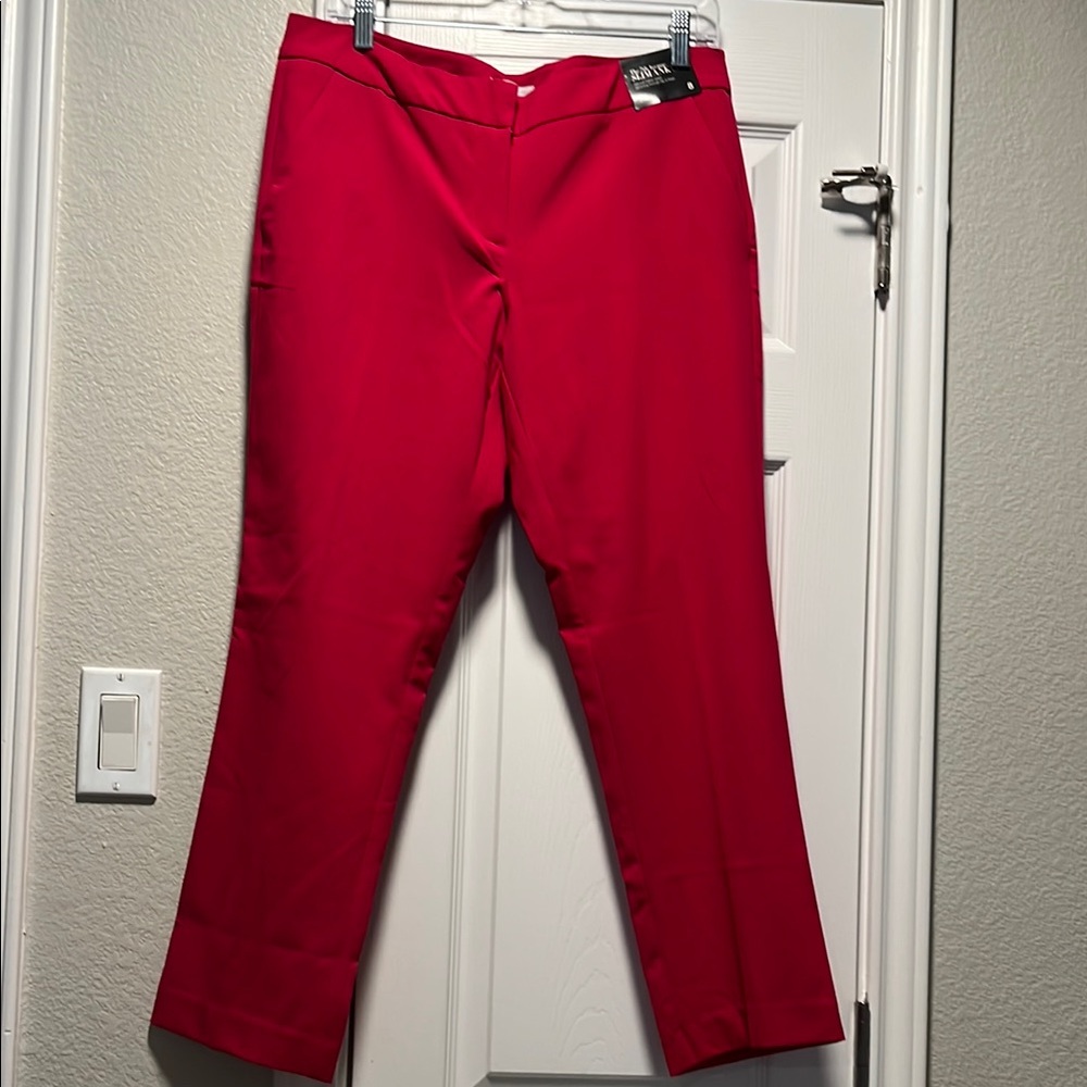 7th avenue design studio New York & Company hot pink slim Trousers Classic Style